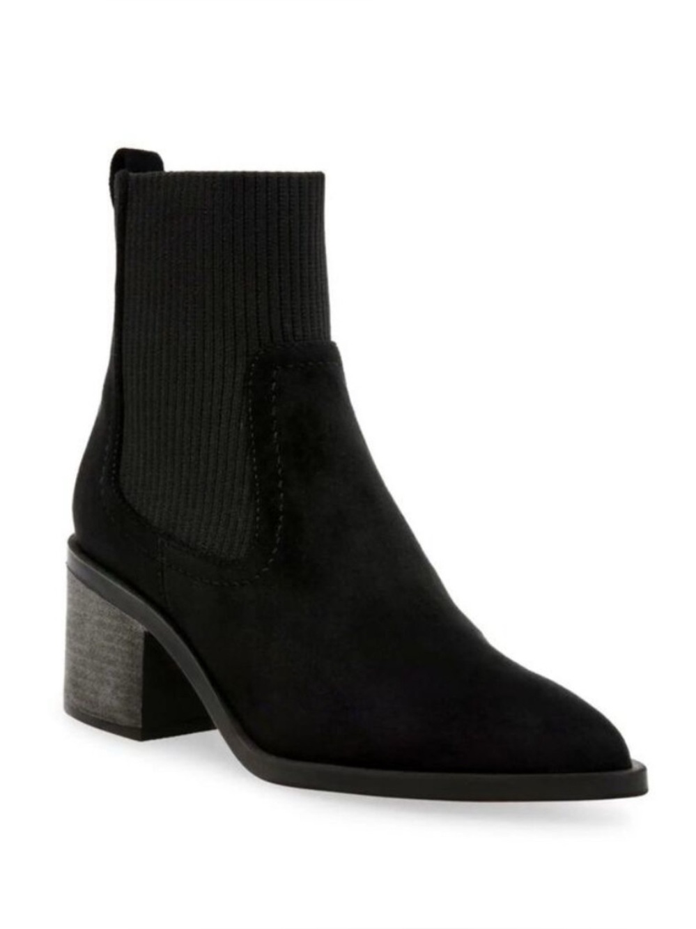 New ANNE KLEIN Arielle Booties Black Stacked Heel Women's Size 8